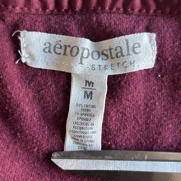 Aeropostale Stretch Ruffle Scoop Neck Henley Tee ALT ASO Elena Gilbert - Picture 4 of 5